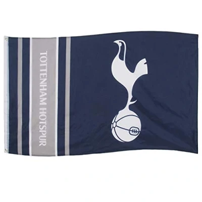 Image of Tottenham Hotspur Football Club Official Striped Large Flag Big Crest Game Fan Banner