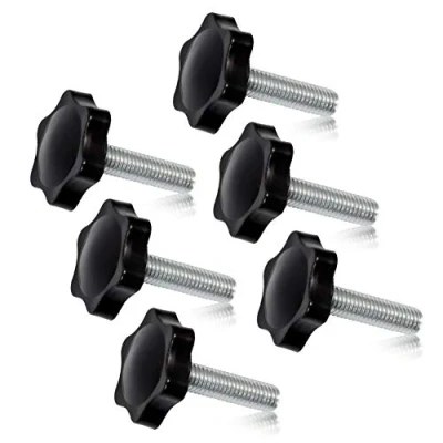 Image of SPEEDWOX 6 Pcs Clamping Screw Knob M8 x 30 Plum Hex Shaped Hand Knobs Knurled Thumb Handle Male Thread Metric