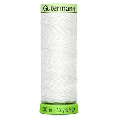 Image of Gutermann 723665 800 Sew All 100% Recycled Top Stitch Thread 30mtr, White, One Size