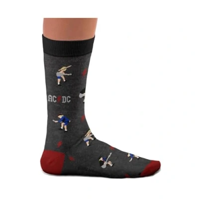 Image of ACDC, Angus Young Socks Perfect Present for rock lovers and fans, Cotton Socks, Only 2 Sizes, 4 7 7½ 11½