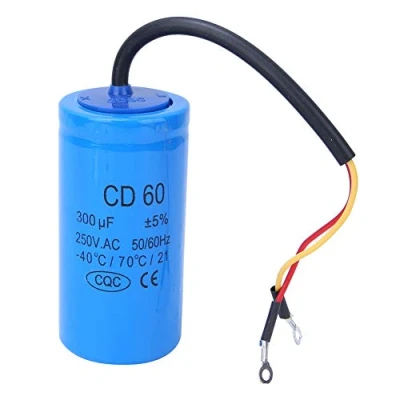 Image of Start Capacitor, CD60 250V AC 300uf Switching Capacitor with Withstand Strike Current Ability Explosion Proof Household Appliances Accessory