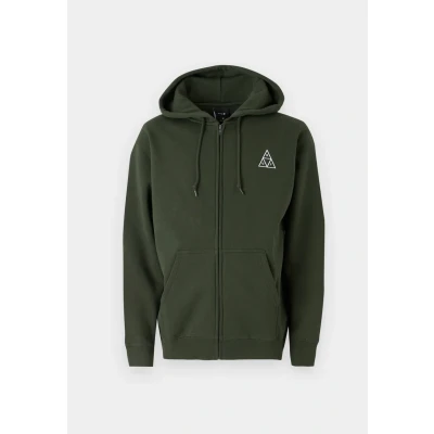 Image of HUF Set Men&#039;s Triple Triangle Full Zip Hoodie, Hunter Green, XL