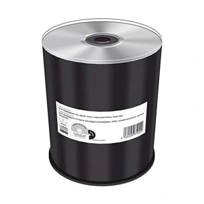 Image of CD R 700 Mb/s 80 Min 52x Speed, Silver, Unprinted/Blank, Black Dye, Cake 100