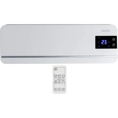Image of MYLEK Overdoor Heater 2KW Downflow Over Door Air Curtain Electric And Fan with Thermostat, LED Display, Timer &amp; Remote Control Lot20 Compliant (2000W)
