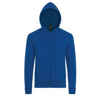 Image of SOLS Mens Stone Zip Up Plain Hoodie (Royal Blue) Size Medium