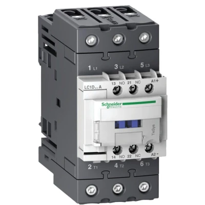 Image of Schneider LC1D65ABD Contactor 30 / 65 kW 24V DC Volt 3 N/O Poles With 1 &amp; N/C Contact Configuration