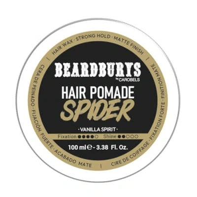 Image of Beardburys Hair Wax Spider for Men with Fibrous Texture, Medium Hold Elastic to Fix any Style Longer and Add 100ml