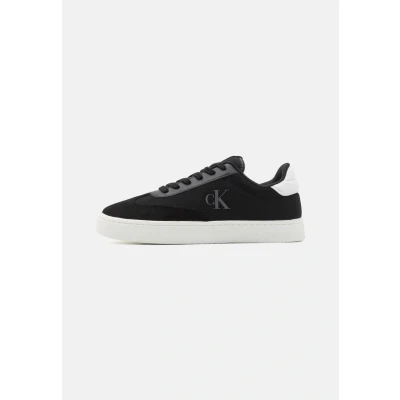 Image of Calvin Klein Jeans Classic Cupsole MIX Trainers, Men&#039;s, Size: 6.5, Black/bright white Cotton