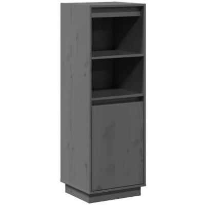 Image of vidaXL Highboard Grey 37x34x110 cm Solid Wood Pine