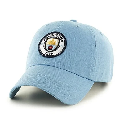 Image of Manchester City FC Adult Adjustable Baseball Cap (Sky Blue)