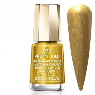 Image of Mavala Pretty Rebel Autumn 2023 Breathable Mini Nail Polish Gold 5ml (970)