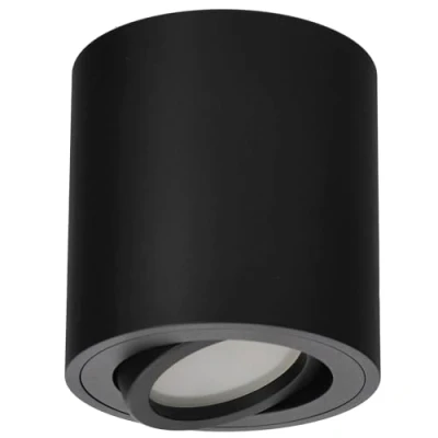 Image of EDO MALDA black Spot ceiling light surface mounted with GU10 IP20, 220 240V, spotlight lamp downlight made of aluminium round EDO777233