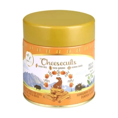 Image of Pawfect Cheesecuits Pumpkin &amp; Flaxseed All Natural Dog Treat with Cheese (80%) and Pumpkin, Flaxseed, Egg (20%) Healthy training treats for dogs Grain gluten free (100g/3.53oz)