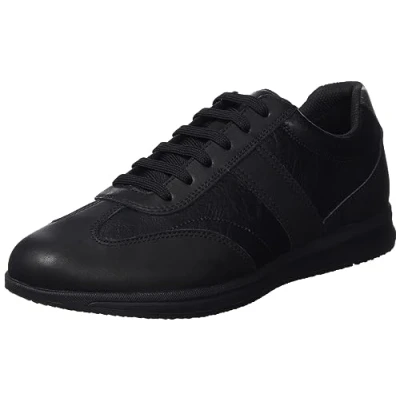 Image of Geox Men&#039;s U Avery B Sneaker, Black, 10.5 UK