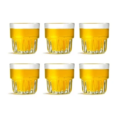 Image of Libbey Drinking Glass Everest Rocks 266 ml / 26.6 cl Set of 6 Stackable Dishwasher Safe