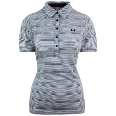 Image of Under Armour Women Zinger Short Sleeve Novelty Polo Moroccan Blue, X Large