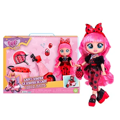 Image of Cry Babies BFF by Lady Playset Dolls Bambola Ha Il SUO Scooter, 10 Accessories, Giocattolo Bambine and Bambini +3 Anni