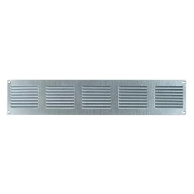Image of Steinberg14 Galvanised Steel 500x100mm Metal Air Vent Grille Cover with Insect Mesh 20x4 inch Ventilation