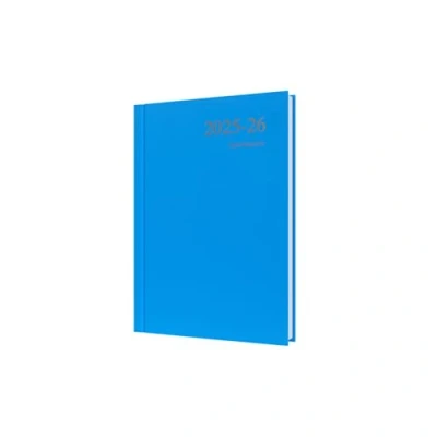 Image of Collins &#039;Essentials&#039; 12 Month Mid/Academic Year Planner, July 2025 2026 Day to Page Appointments Diary, A5 Hard Cover, Light Blue
