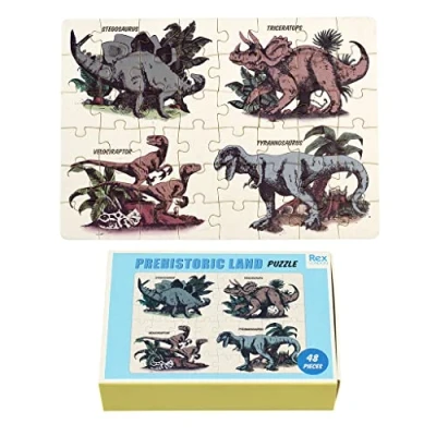 Image of 48 Pieces Dinosaur Mini Matchbox Puzzle