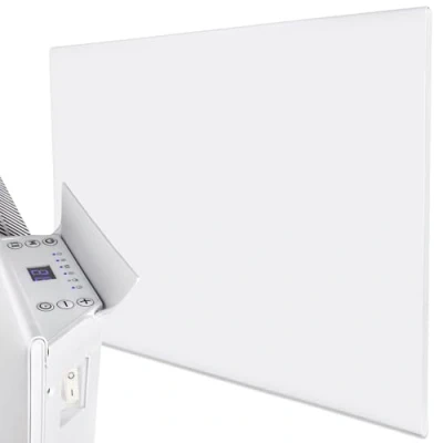 Image of MYLEK Panel Heater Radiator Electric 1.2kW Daily and Weekly Timer, Thermostat Wall Mounted Slimline White Space for Bathroom, Office, Bedroom, Garage (1200 Watt) Lot 20 Compliant