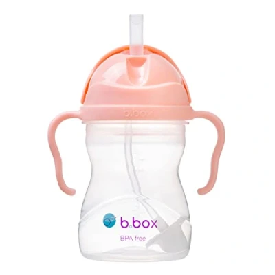 Image of b.box Sippy Cup Drink From any Angle Fliptop, Weighted Straw, Leak Proof &amp; Easy Grip BPA Free, Dishwasher safe 6m+ 240ml/8 oz (Tutti Frutti)