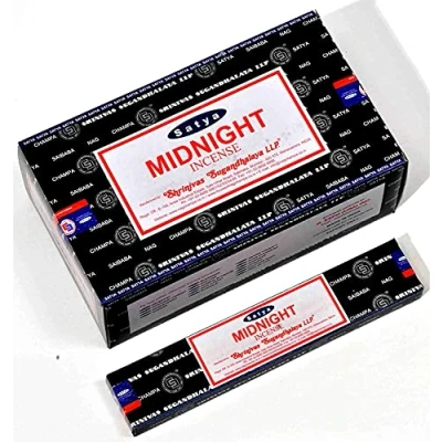Image of Satya Nag Champa Midnight Incense Sticks Box 12 Packs by