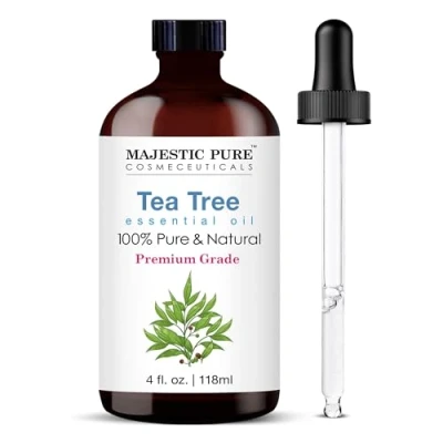 Image of MAJESTIC Pure Tea Tree Essential Oil 100% and Natural Premium Grade Oils for Hair Care, Home Diffusers, Skin, Aromatherapy, Massage Humidifiers 4 fl oz