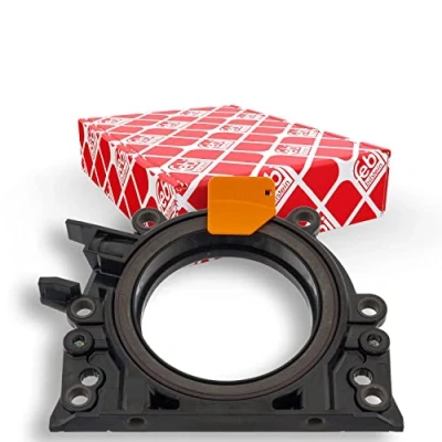 Image of 038103173A, 076103171, 38103173A, 76103171 Crankshaft Seal FEBI BILSTEIN 49049 with flange transmission sided PTFE (polytetrafluoroethylene)