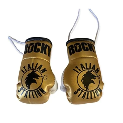 Image of paper tipi Italian Stallion ROCKY mini boxing gloves, Gold, XS