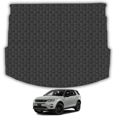 Image of Car Mat CO Boot Liner for Land Rover Discovery Sport (2015 2019) Heavy Duty Rubber Tailored Fit Protector Dog Friendly Black Custom Fitted Premium Dirt, Mud, Anti Slip Backing Waterproof