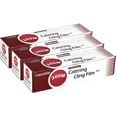 Image of 3x Premium Quality Kitchen Catering Cling Film Food Wrap (300M x 30cm)
