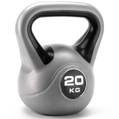 Image of DKN Vinyl Kettle Bell Grey/Black, 20 kg