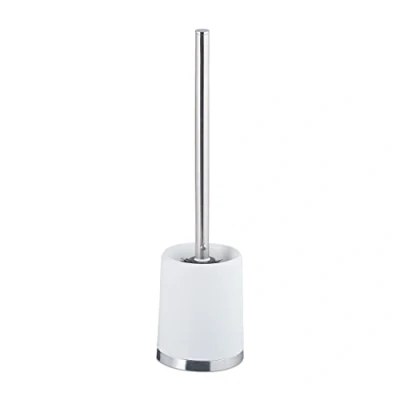 Image of Relaxdays Set of 2 WC Accessory Sets, Toilet Brush with Round Holder, Exchangeable Head, 37 cm, White