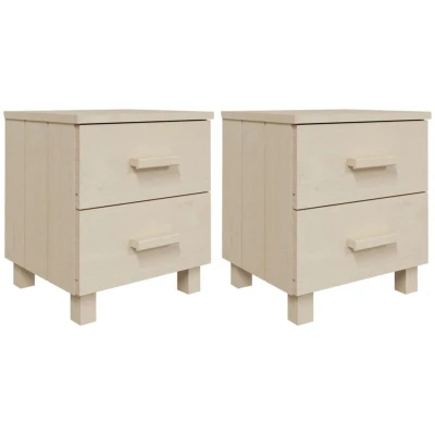 Image of vidaXL Bedside Cabinets HAMAR 2 pcs Honey Brown 40x35x44.5cm Solid Wood