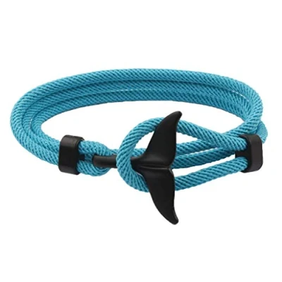 Image of Diarypiece Beach Surfing String Rope Bracelets, Whales Tail Viking Bracelet
