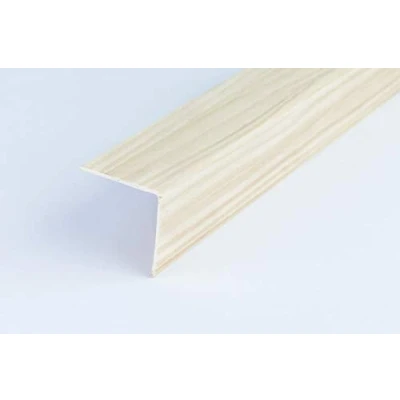 Image of Wood Effect Plastic PVC Corner 90 Degree Angle Trim 2.5 Meters Various Sizes Cezar by TMW Profiles (40mm x 40mm 2.5M, Maple)