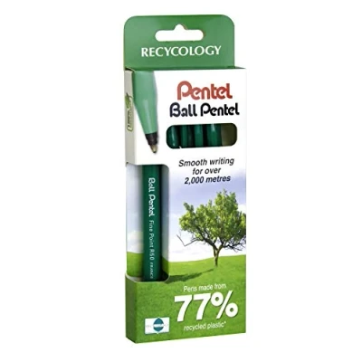Image of Pentel R50 Rollerball 4pc Wallet Blue