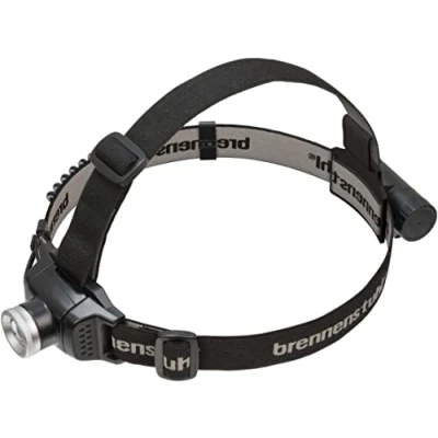 Image of Brennenstuhl LuxPremium Rechargeable LED Headlight KL 250AF / Head Torch with Rear red Light (IP44, CREE LED, max. Lighting Duration 30h, incl. USB Cable) Black