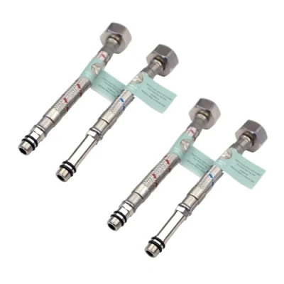 Image of Xcel Home 4X M10 x1/2 Flexible Tap Connectors (150mm) 10 Lengths 2Pair of BSP Kitchen/Basin Monobloc Mixer Flexi Pipe Tails Braided Stainless Steel