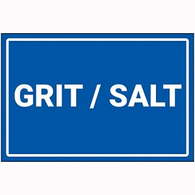 Image of V Safety Grit/Salt Sign 300 mm x 200 Super Strong PETG