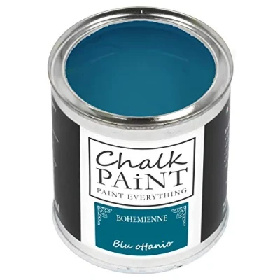 Image of Chalk Paint Everything® Blu Ottanio (Teal Blue) 250 ml Water Based for Shabby Chic Furniture, Décor, and Upcycling Projects Non Toxic, Easy to Apply