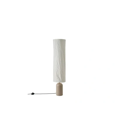 Image of DFTP by Nordlux Talli floor lamp, brown, Tyvek/metal, height 113 cm