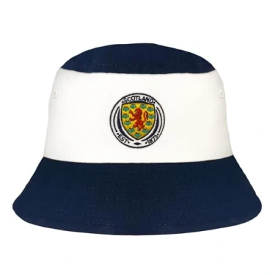 Image of Scotland Official SFA Tricolour Bucket Hat Navy White M/L