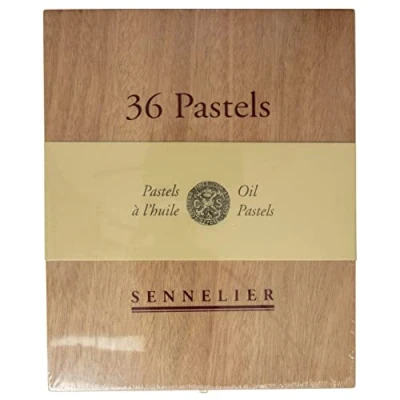 Image of Sennelier Oil Pastel 36 Assorted Wood Box Set