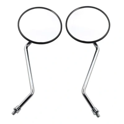 Image of GOOFIT Adjustable 8mm Antenna Style Retro Vintage Round Rearview Mirrors Replacement For Motorcycle Go kart ATV Scooter Dirt bike Mini Moped Quad Wheeler