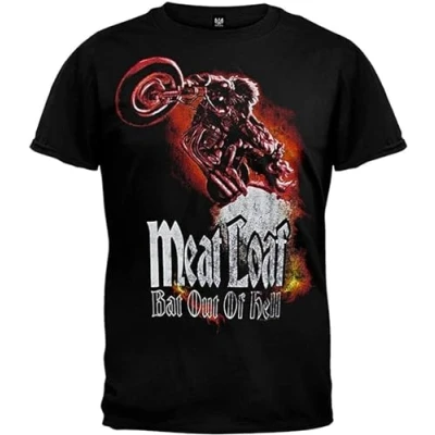 Image of Steal SHOUCHI Meat Loaf Mens Heaven Can&#039;t Wait T Shirt Black M