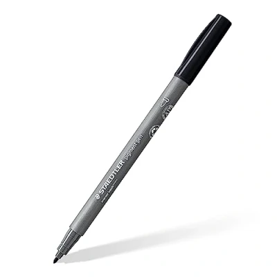 Image of Staedtler Pigment Arts 376 99 Fibre Tip Pens Intense Black Pigmented Premium Drawing Ink Waterproof Smudge Free Painting Over 1.00 mm Bullet Pen Single