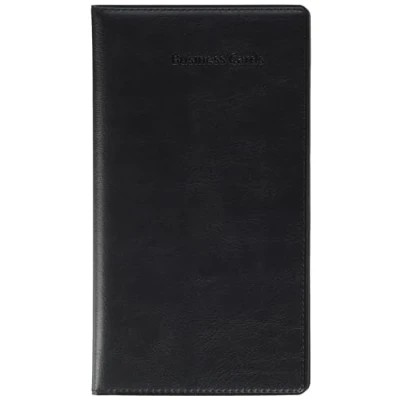 Image of SIGEL VZ171 Card Holder / Book, leather look, for up to 120 cards, Black