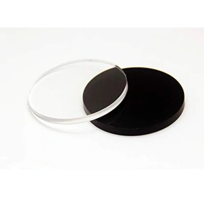 Image of RUIXUAN 20 x Round Acrylic Plexiglass Discs, Display Stand, 3mm Thickness 2&quot; Black